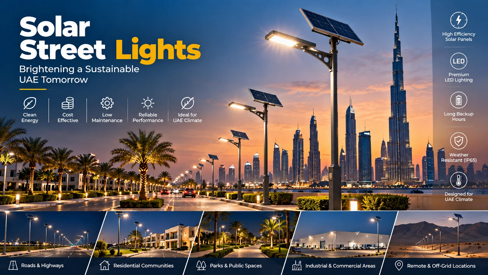 Solar Street Lights UAE: Costs, Benefits, and What to Check Before You Buy